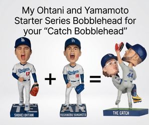 Ohtani & Yamamoto Starter Bobblehead for “The Catch”