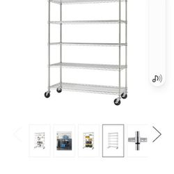 commercial-grade wire shelving rack