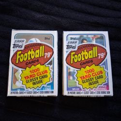 2 Packs Of 1988 Football,  Football Cards 