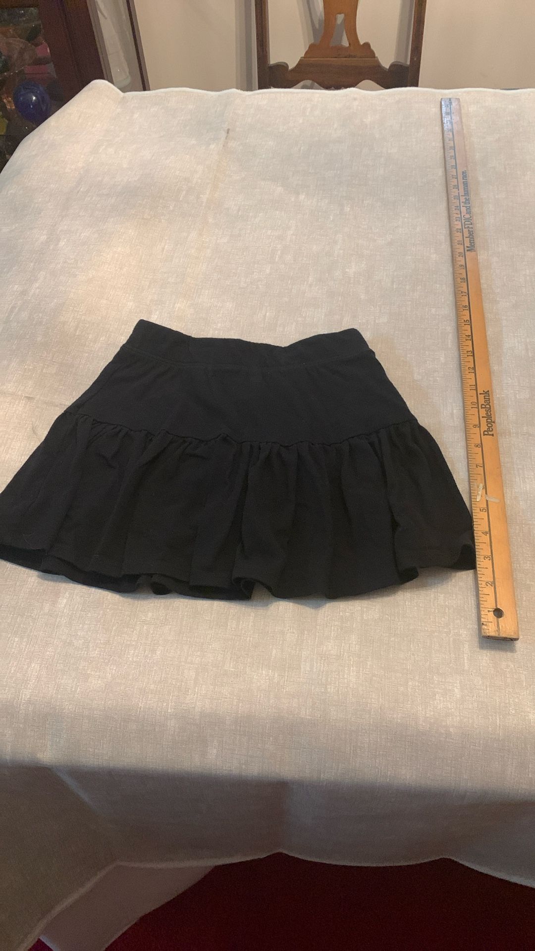 Girls Black Ruffle Skirt