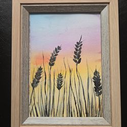 Hand Painted Watercolor Art in Frame