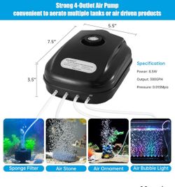 Brand New!  AQUANEAT Aquarium Air Pump