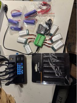 ISDT E625 6 Ports 1S LiHV Battery Charger Board Portable Type-C Charger 4.35V 2A Charger for RC Battery with BT2.0/PH2.0 Connector for 300mAh/450mAh/5