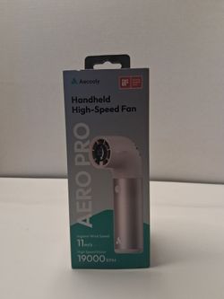 Aecooly Portable Handheld Fan, Powerful Turbo Mini Fan, 19000 RPM High Speed Aero Pro, 15H Max Cooling