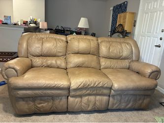Leather Recliner Sofa