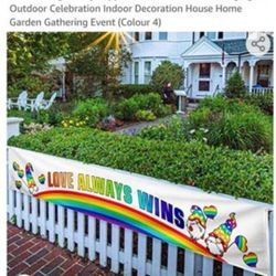New In Package.  PRIDE BANNER.  See Photos.  Cash Pickup Only 