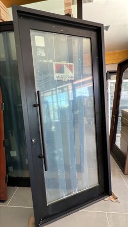 Black modern glass doors 45x95