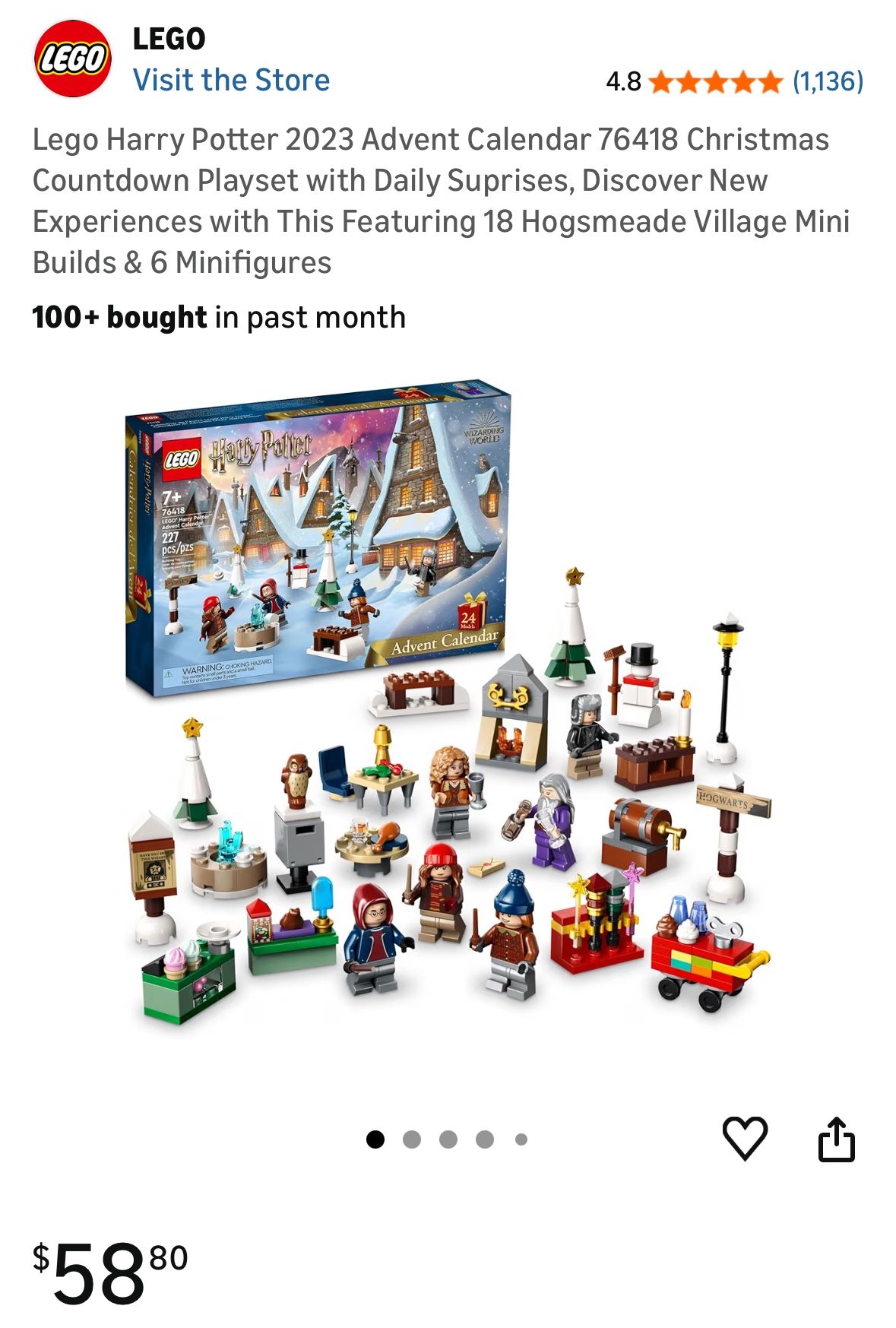 Harry Potter lego advent calendar