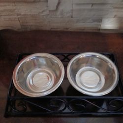 Pet Food Bowls With Stand 