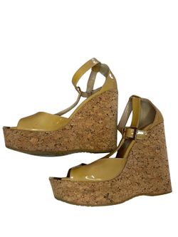 Jimmy Choo Patent Leather T-Strap Sandals