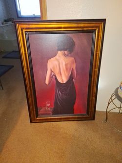 Large Michael Austin Lithograph. The Black Drape.