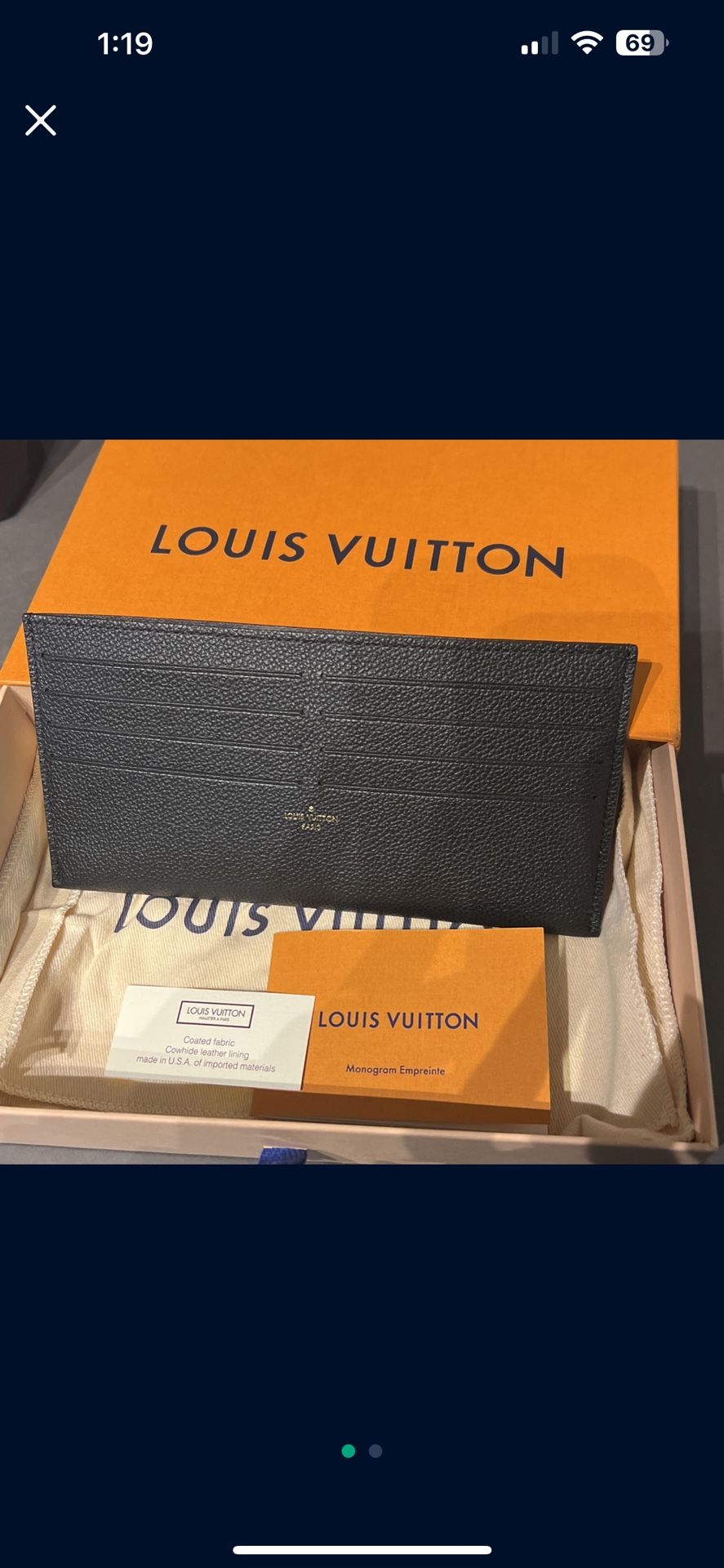 Authentic LV card Holder