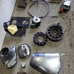 Assorted Harley Davidson shovelhead parts