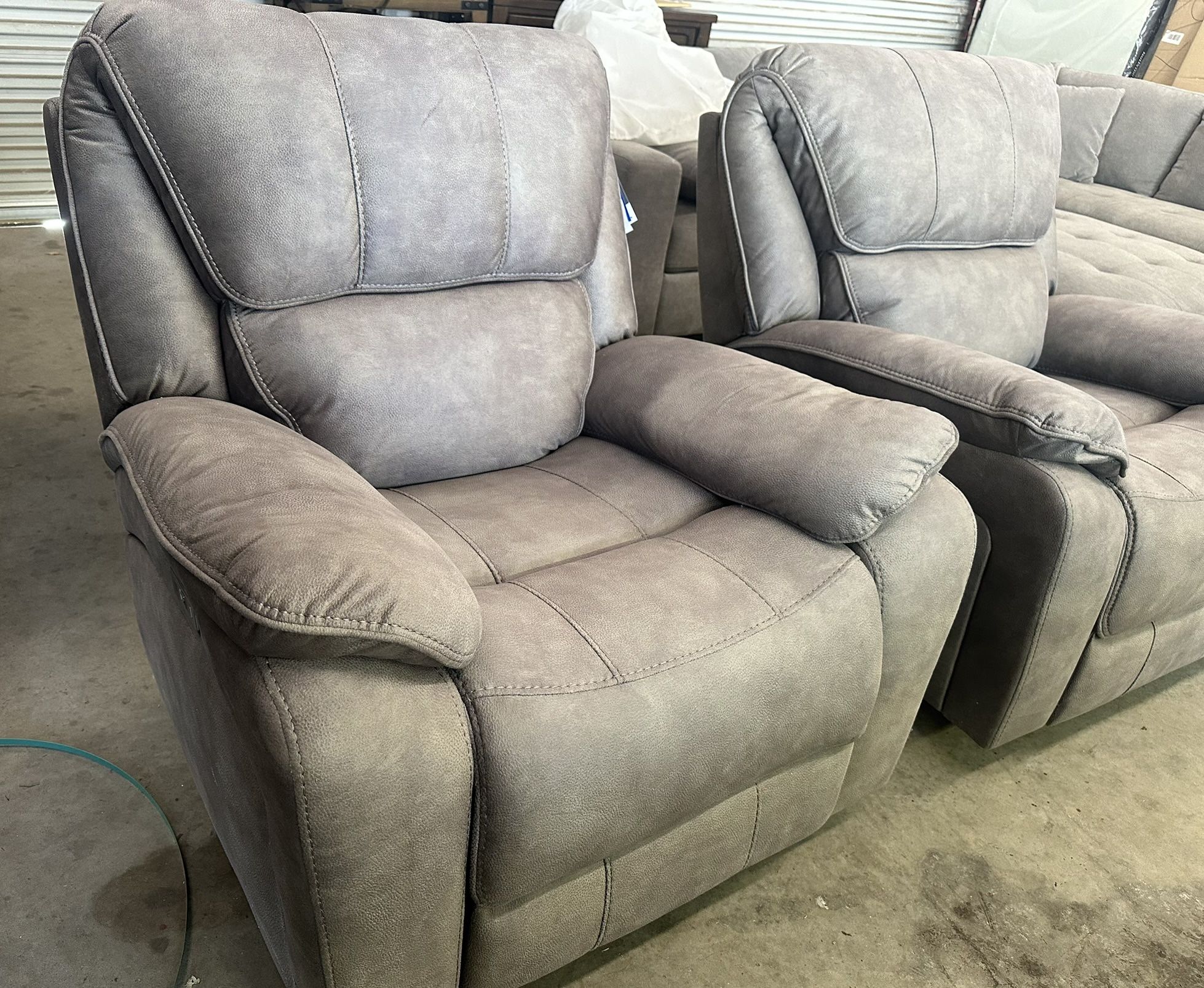 Pair of Barcalounger Jones Fabric Rockers PLEASE READ AD Retails for over $750 each SELLING AS ROCKERS ONLY NEITHER RECLINER, it may be motor or wir