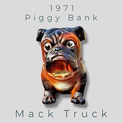 Vintage Mack Truck Bulldog Piggy Bank • RARE