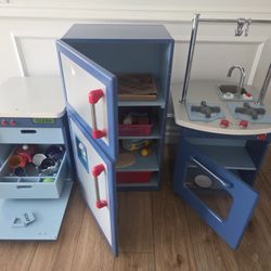 Pottery Barn Kids Wooden Play Kitchen Set (Dishwasher, Fridge, Sink)