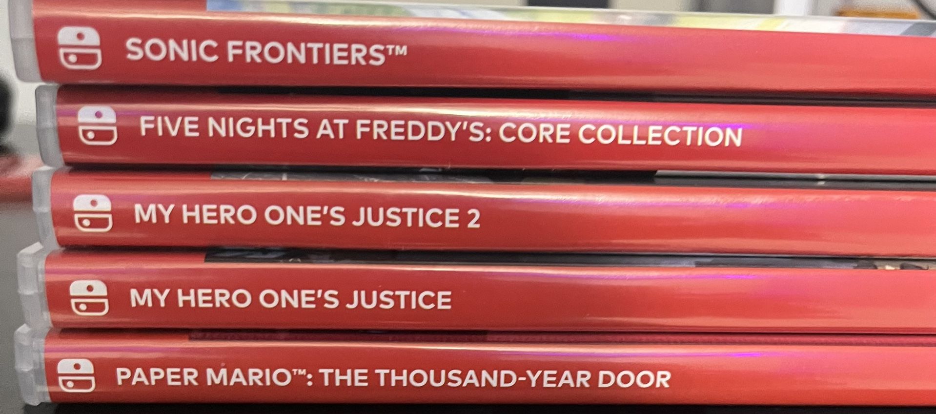 5 Nintendo Switch Games (Paper Mario Sonic My Hero Five Nights At Freddy’s)
