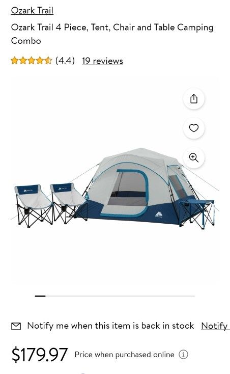 Camping Set Of Ozark Trail