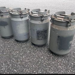 1956 ARMY Aluminum black powder kegs