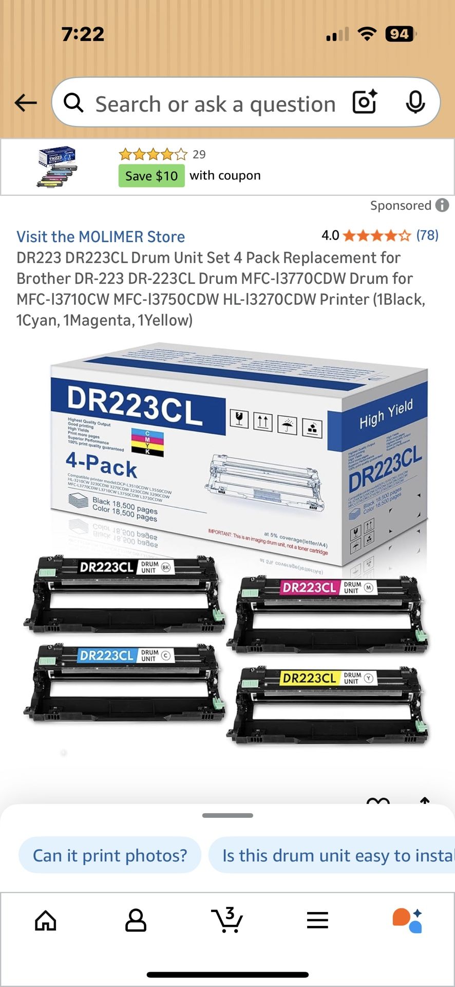 Brother Dr223cl Drum