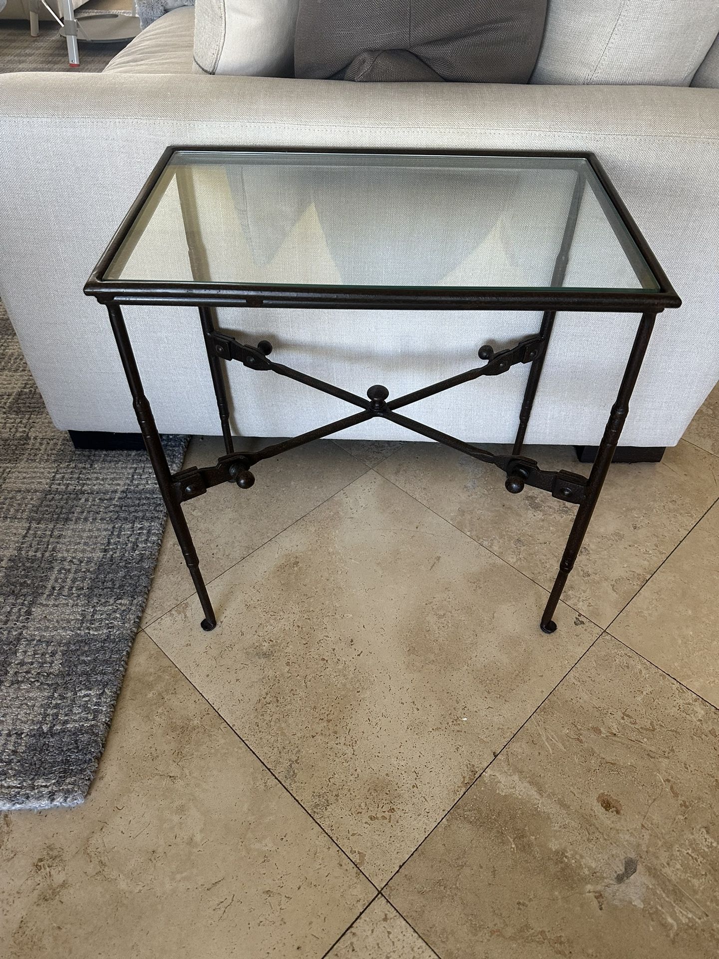 Pottery Barn Glass Table