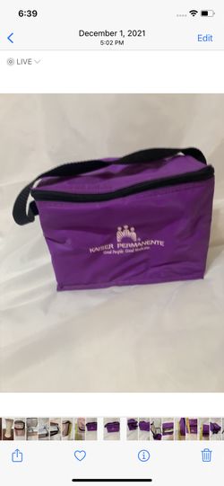 Vintage Kaiser Permanente Good People. Good Medicine”Insulated Lunch Bag Purple