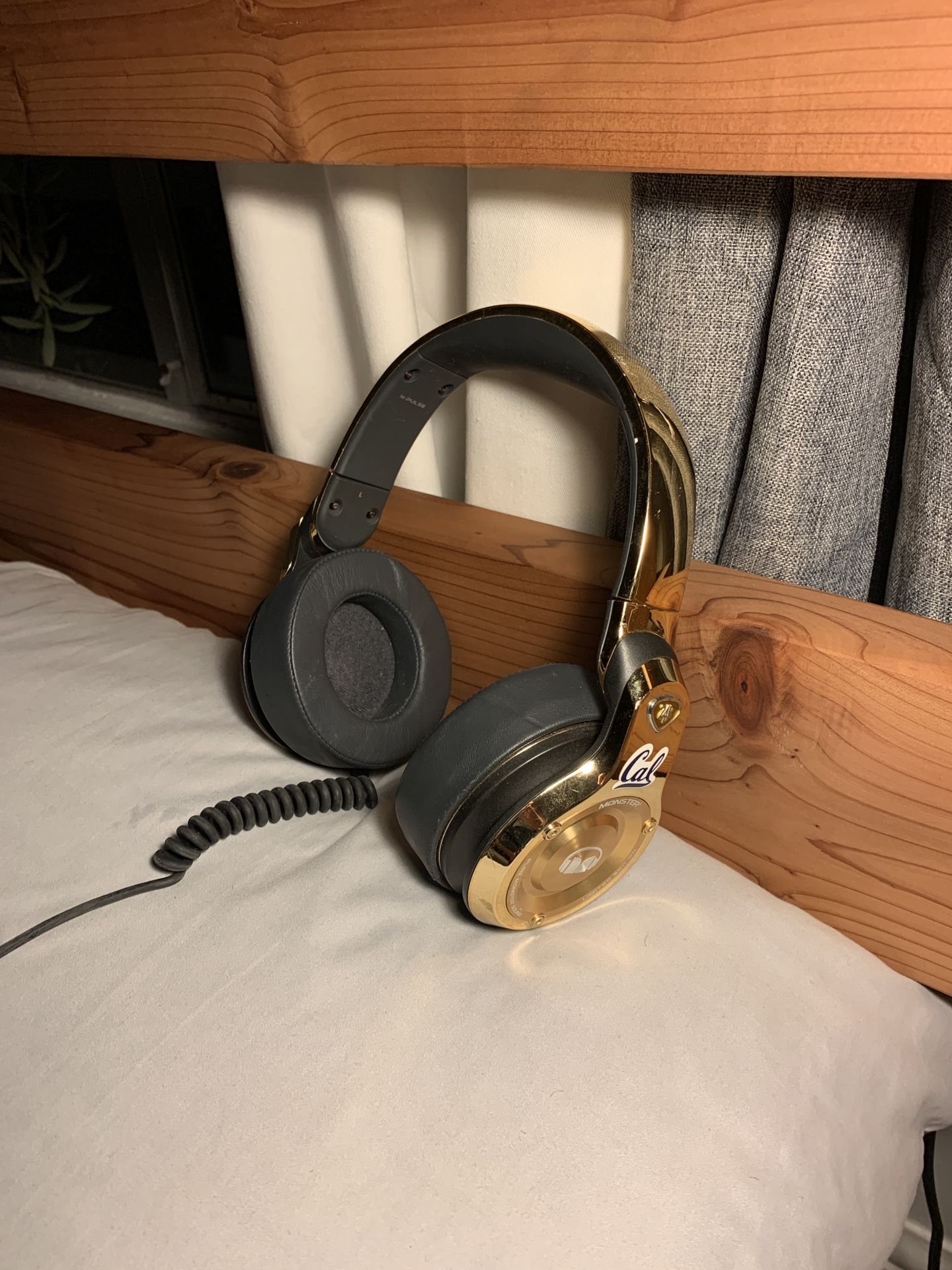 Gold Skull Candy Headphones