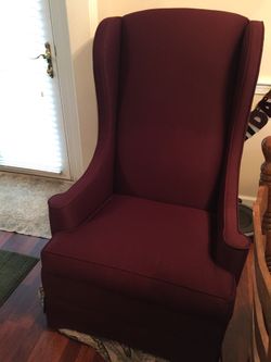 Burgundy upholstered Chair
