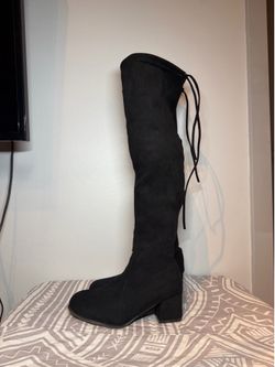 Wide Calf Thigh High Heel Boots
