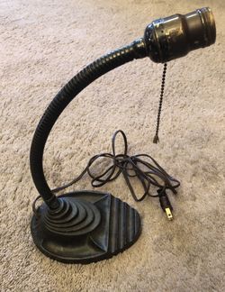 Vintage Cast Iron Goose Neck Lamp