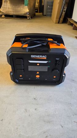 Generac portable battery power station with push button start and solar charging