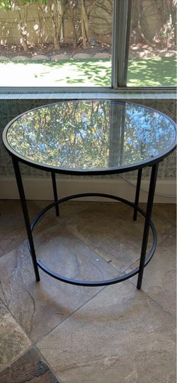 Glass side table