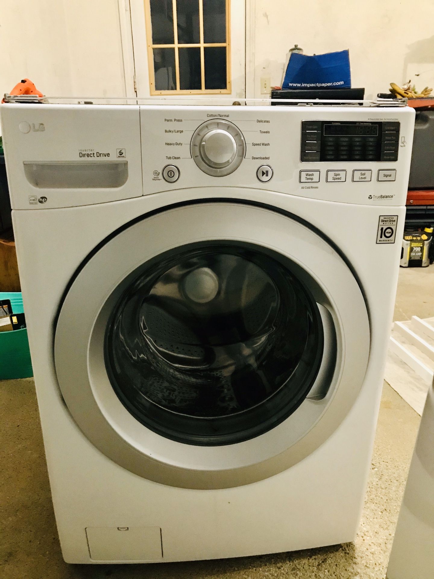 LG washer and dryer + stacking kit