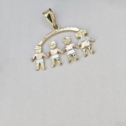 Pendant Only 3 Boys 1 Girl Gold-plated 