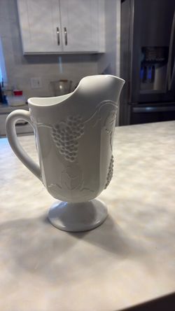 Milk glass pitcher