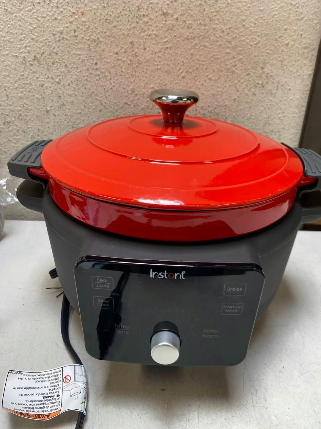 Instant Pot - Precision 5-in-1 Electric Dutch Oven - Cast Iron - Red