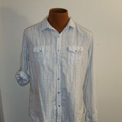 Marc Anthony Linen/Cotton Blend Dress Shirt