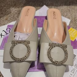 Gray Flat Sandal 