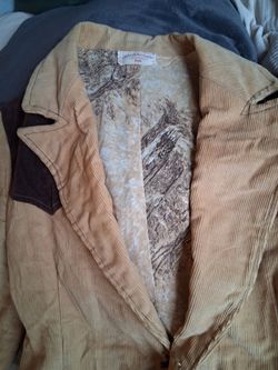 Handmade Corduroy Blazer with Scenic Lining