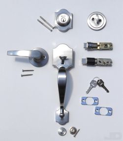 Imperial Handleset - Exterior Lever Lock Satin Nickel