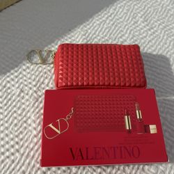 Valentino Lipstic And Bag Set. Two Colors.