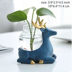 Planter,Glass Vase,Resin Hydroponics Flower Vases,Nordic Modern Succulent Flower Pot Creative Decor for Home Office Table 