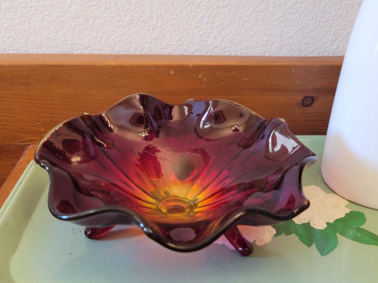 Vintage Footed "Scalloped" Candy Dish