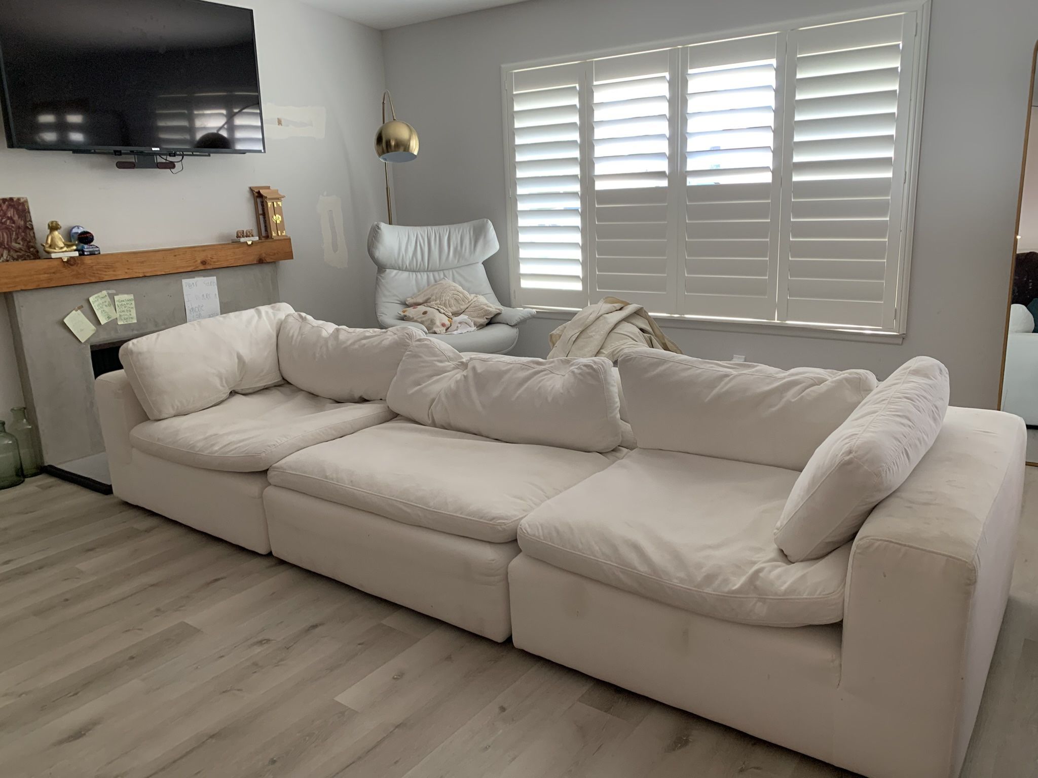 Bloom 4 Piece Sofa White , was $3990 Worth