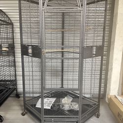 Extra Large Corner Parrot Bird Cage With Wheels 