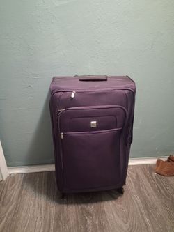 Purple suitcase
