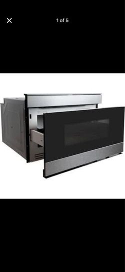 Sharp Drawer Microwave — Built-In, Black/Stainless, Wi-Fi Connect