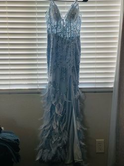 Prom dress baby blue size 4