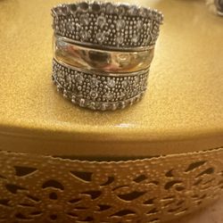 Gold And Silver Italian Rings And Ring Set 
