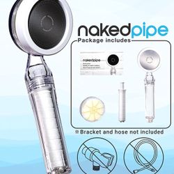 High Pressure Shower Head with Handheld Spray, Showerhead with 61” Hose & 5 Powerful Spray Settings, Adjustable Wall Mount & Detachable Hand Held Desi